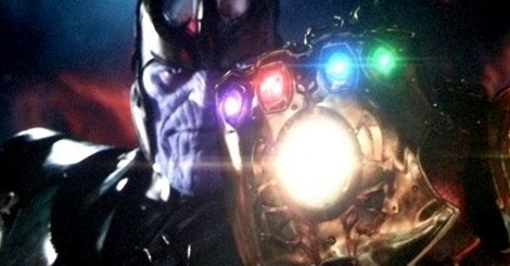 Thanos en possession du Gantelet de l'Infini, une photo leakée de la conférence de presse